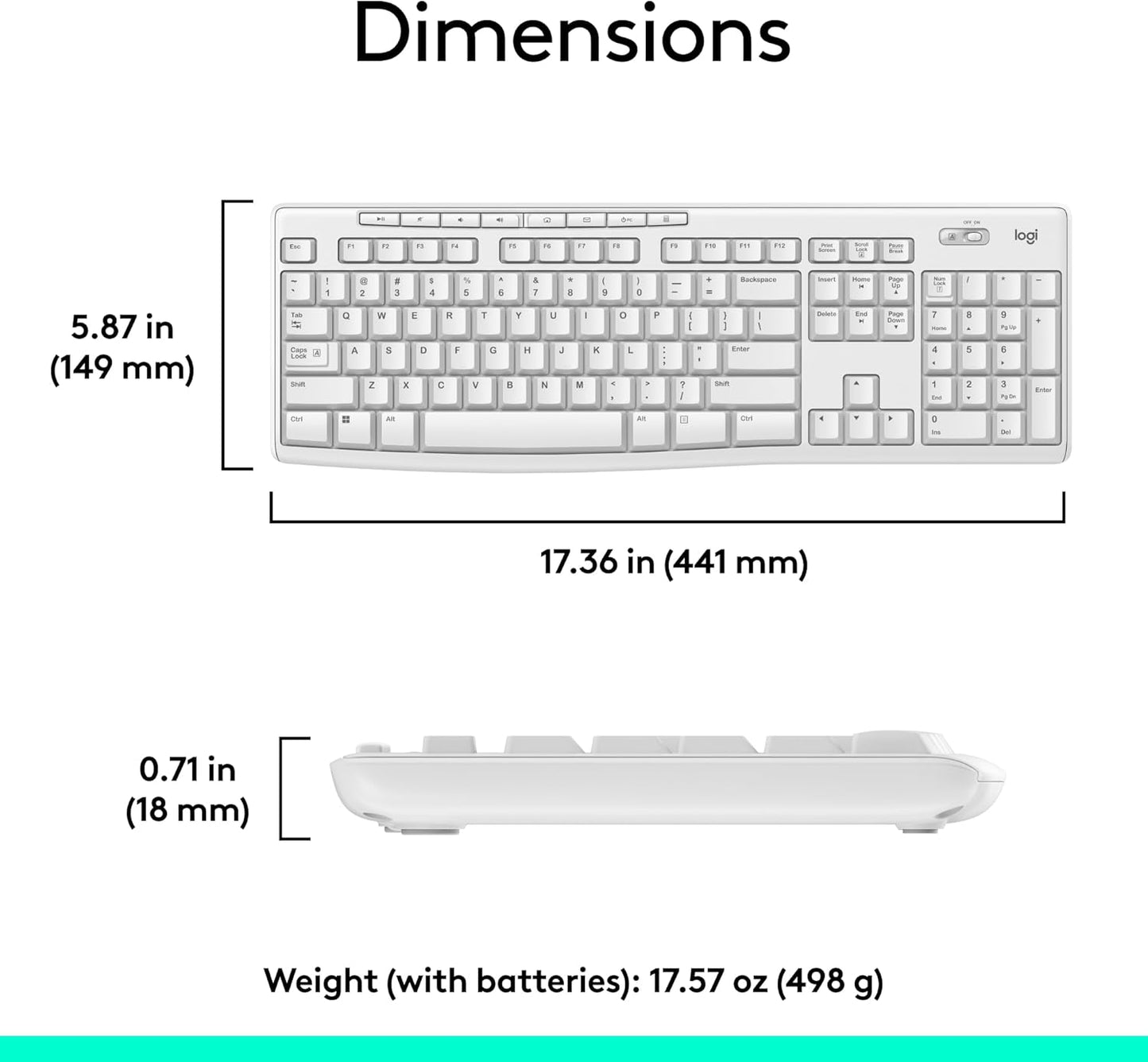 Logitech MK270 Wireless Keyboard and Mouse Combo for Windows, 2.4 GHz Wireless, Compact Mouse, 8 Multimedia and Shortcut Keys, 2-Year Battery Life, for PC, Laptop - Rose