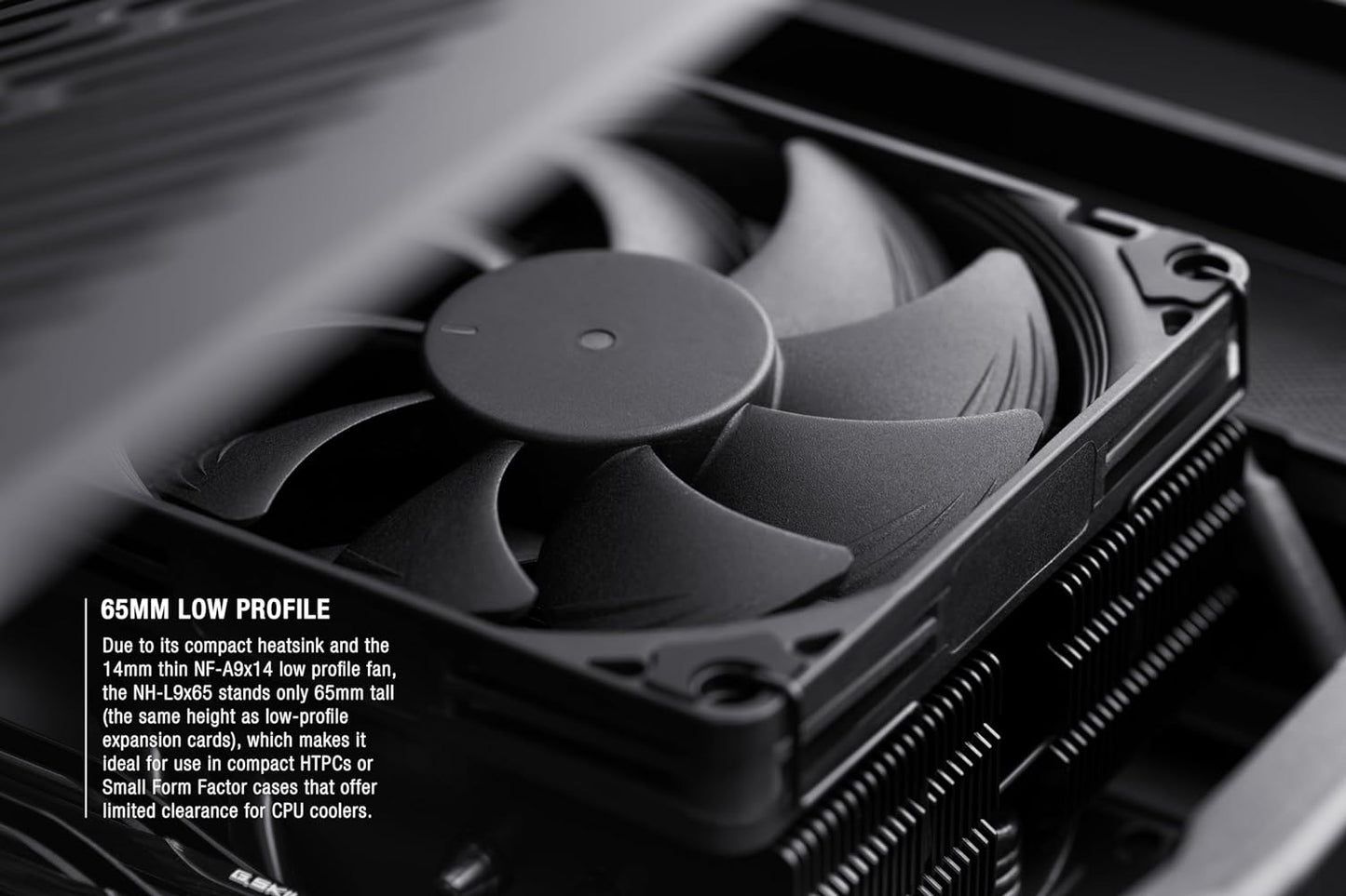 Noctua NH-L9x65 chromax.Black, Premium Low-Profile CPU Cooler (65mm, Black)