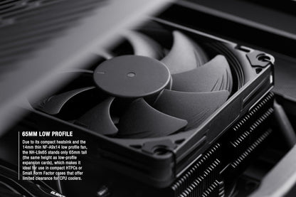Noctua NH-L9x65 chromax.Black, Premium Low-Profile CPU Cooler (65mm, Black)