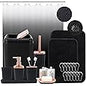Clara Clark Bathroom Set - Gray Bathroom Accessories Set, Bathroom Sets with Shower Curtain and Rugs, 23PC Shower Curtain Set with Liner, Soap Dispenser, Soap Dish, Toilet Brush Holder, and Trash Can