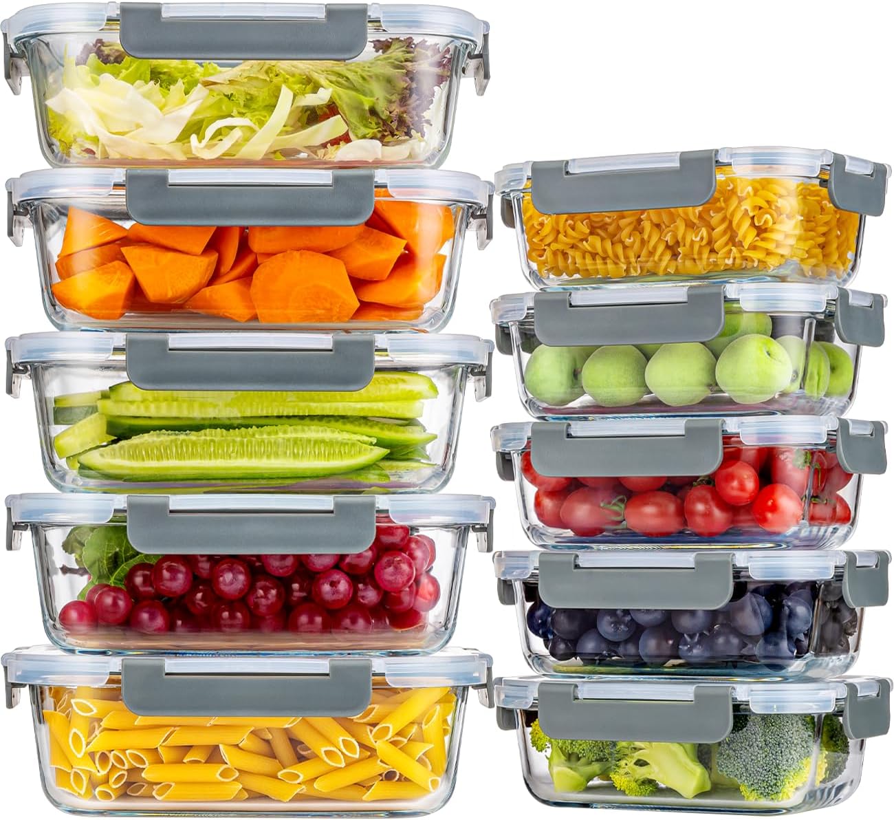Pure Future Snackle Box Container with Handle - 8 Compartment Divided Serving Tray with Lid - Crystal Clear Charcuterie Box for Travel, Parties, Movie Nights & Daily Snacks (Hand Wash Only)