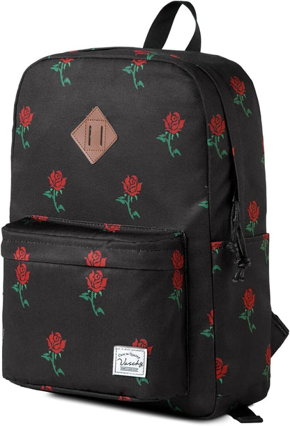 School Backpack for Kids, VASCHY Lightweight Water Resistant Casual Schoolbag Daypack for Men Women Teen Boys Girl Bookbag