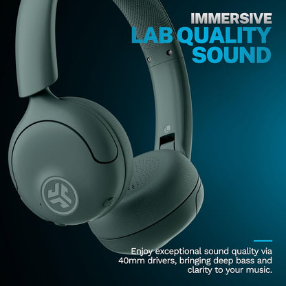 JLab Go Lux ANC Wireless Headphones, Cloud White, Hybrid Active Noise Cancelling, Premium On-Ear Bluetooth Headset, Customizable Sound, Be Aware Mode, Cloud Foam Comfort, Multipoint Connection