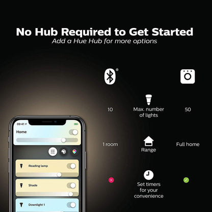 Philips Hue White and Colour Ambiance A19 E26 LED Smart Bulb, Bluetooth & Zigbee Compatible (Hue Hub Optional), Works with Alexa & Google Assistant A Certified for Humans Device (562785),3 Pack