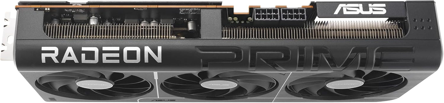 ASUS Prime Radeon™ RX 9060 XT 16GB GDDR6 OC Edition Graphics Card (PCIe 5.0, HDMI/DP 2.1, 2.5-Slot Design, axial-tech Fans, Dual Ball Fan Bearings, Dual BIOS, ASUS GPU Guard)