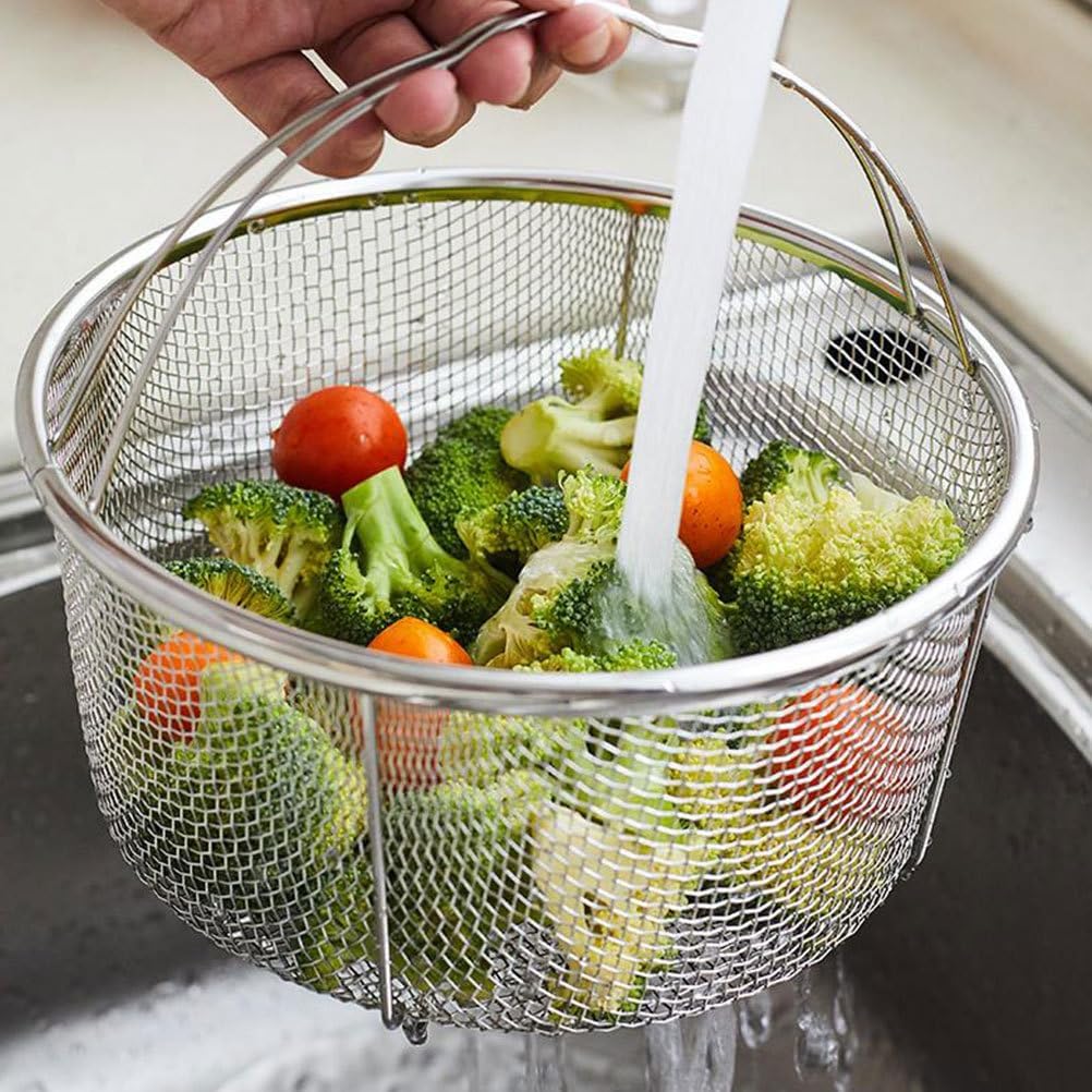 Purilite Select Stainless Steel Deep Fryer & Steamer Basket