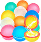Reusable Silicone Water Balloons Set of 12 – Quick Fill Self-Sealing Magnetic Water Balls for Kids and Adults, Summer Outdoor Water Toys for Pool, Beach, and Backyard Games - PuriLite