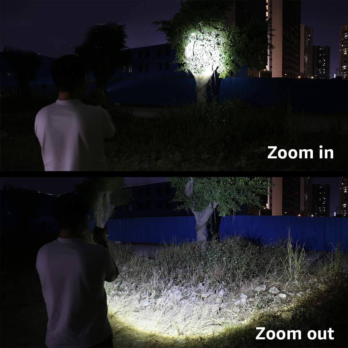 LE Rechargeable Flashlight, LED Flashlight 1000lm USB Tactical Flashlight Rechargeable Ultra Bright, Waterproof Flashlight with 5 Lighting Modes, Zoomable LED Torch Light for Camping, Running, Walking