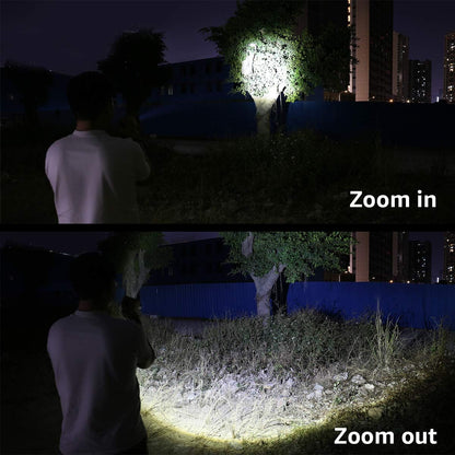 LE Rechargeable Flashlight, LED Flashlight 1000lm USB Tactical Flashlight Rechargeable Ultra Bright, Waterproof Flashlight with 5 Lighting Modes, Zoomable LED Torch Light for Camping, Running, Walking