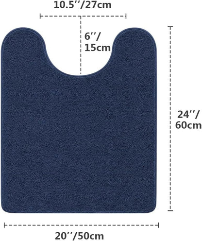 Bathroom Rugs Set 2 Pieces - Bath Rugs Ultra Soft Absorbent Non-Slip Fluffy Thick Microfiber Cozy Bath Mats Set for Tub Shower Bathroom Floors Accessories, 20"x32" & 16"x24" Set of 2 (Beige)