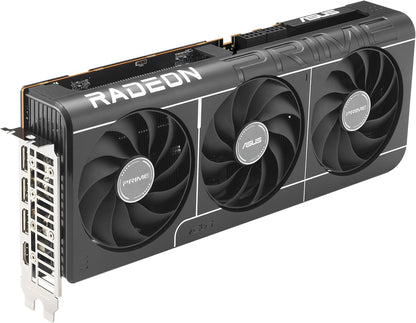 ASUS Prime Radeon™ RX 9060 XT 16GB GDDR6 OC Edition Graphics Card (PCIe 5.0, HDMI/DP 2.1, 2.5-Slot Design, axial-tech Fans, Dual Ball Fan Bearings, Dual BIOS, ASUS GPU Guard)