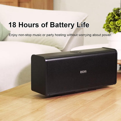 DOSS SoundBox Ultra Bluetooth Speaker with 2.1 Sound Channel Audio, 80W Superior Sound with Deep Bass, Two DSP Technologies, 18H Playtime, BT 5.3, Wireless for Home, Office, Bedroom-Gold