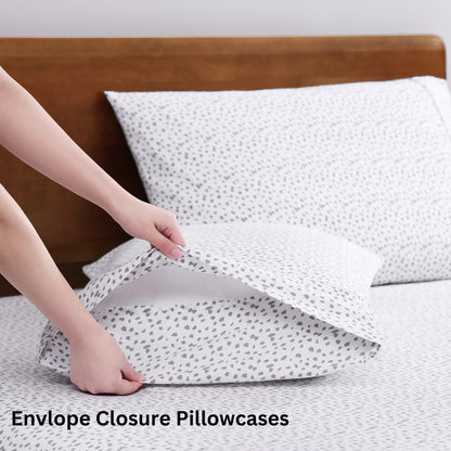 Lane Linen 100% Organic Cotton Queen Sheet Set, 4-Piece Percale Bed Sheets for Queen Bed - Soft, Breathable, Hypoallergenic, Deep Pocket Fits Mattress Up to 15" Deep, Hotel Quality Sheets - White