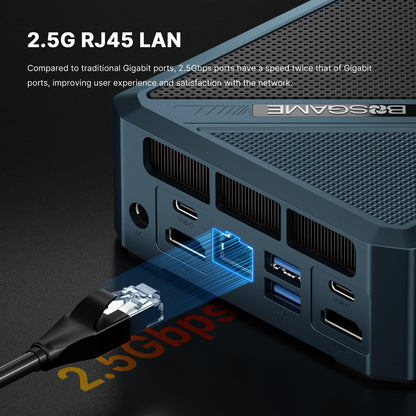 BOSGAME Mini PC P4, Desktop Computers Ryzen 7 5825U PC, Dual LAN Mini Gaming PC,16GB DDR4 RAM, 512GB NVMe SSD, 4K Triple Display, Wi-Fi 6E, Bluetooth 5.2