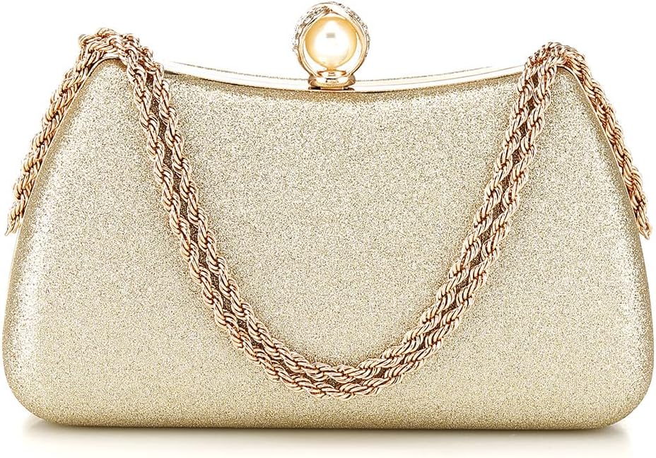 Buric Evening Clutch Bag for Women Glitter Shiny Dress Purse Wedding Bride Handbags Evening Clutches for Cocktail Party