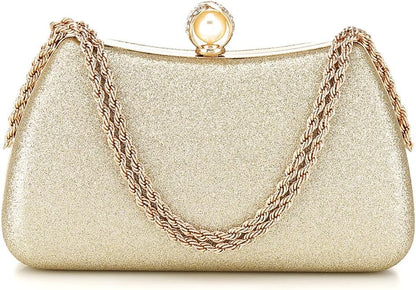 Buric Evening Clutch Bag for Women Glitter Shiny Dress Purse Wedding Bride Handbags Evening Clutches for Cocktail Party