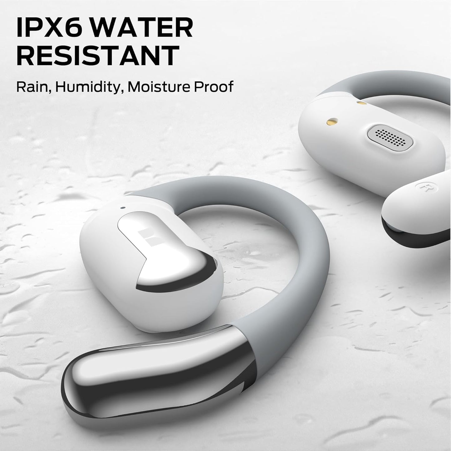 Monster Open Ear AC317 Headphones, Bluetooth 5.4 Wireless Headphones with Stereo Sound, 24H Playback, Crystal Clear Calls, Type-C Charging, Touch Control, Sweat Resistant Open Ear Wireless Earbuds