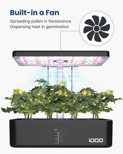 iDOO 12Pods Hydroponics Growing System, for Women, Indoor Herb Garden Kit with LED Grow Light, Smart Garden Planter Grower for Home Kitchen, Automatic Timer Germination Kit (No Seeds)