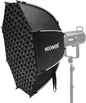 NEEWER 35.4'' Octagonal Softbox, Quick Release Parabolic Soft Box with Bowens Mount, Diffusers, Grid, Bag Compatible with Aputure 120d Compatible with Godox SL60w NEEWER Q4 AS600B CB300B Q300, NS92P