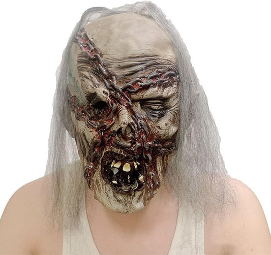 Halloween Scary Mask Creepy Clown Head Mask Horror Zombie Face Mask Gory Devil Death Ghost Latex Mask Party Costume Headwear