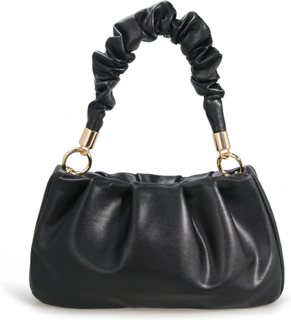 Cloud Pouch Bag Women Shoulder Handbag Soft Vegan Leather Vintage Hobo Chain Cross body Bag