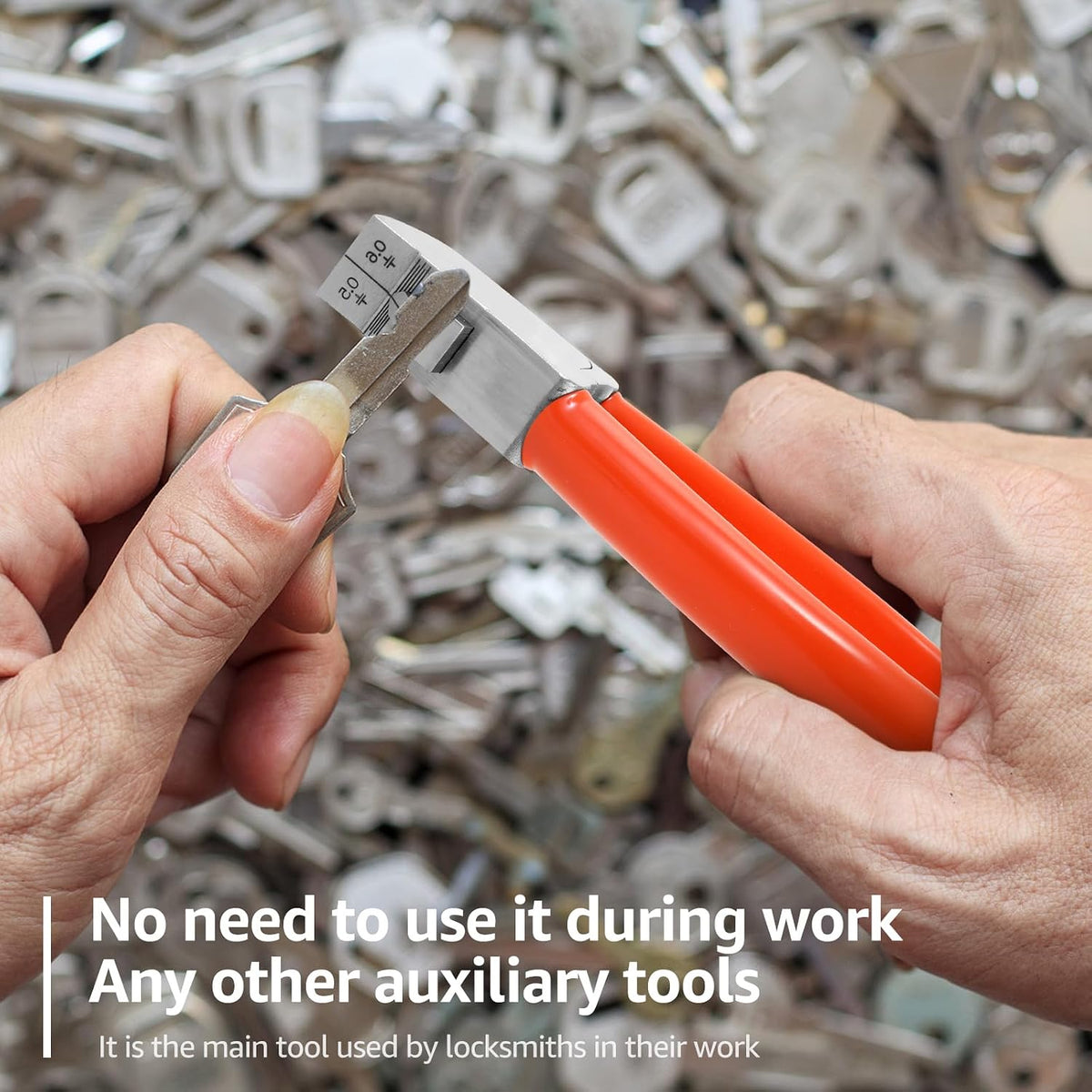 Key Cutter, 2-in-1 Tooth Key Cutting Pliers, Hard Alloy Steel Key Cutter Machine Tool, Multifunctional Manual Key Duplicate Pliers for Vehicle Car Door Keys, Chrome