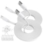 ANLINK 2-Pack 30ft Flat Micro USB Cable | 9M USB to Micro USB Charging & Data Sync Cable | White | Compatible with Security Cameras & Micro USB Devices