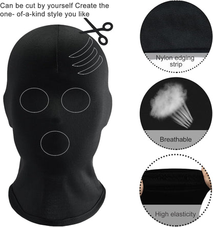 3 PCS cosplay costume, full face mask Halloween Faceless Mask gloves set full finger spandex cosplay gloves halloween cloak