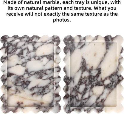 HESHIBI Marble Decorative Tray, Square, 8x8 inches, Rosso Lepanto, Luxury Natural Stone, Bathroom Vanity, Dresser Top, Kitchen Sink, Trinket Ring Tray
