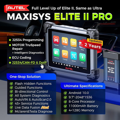 2026 New Autel MaxiSys Elite II Pro Scanner, 2 Yrs Update Programming Tool