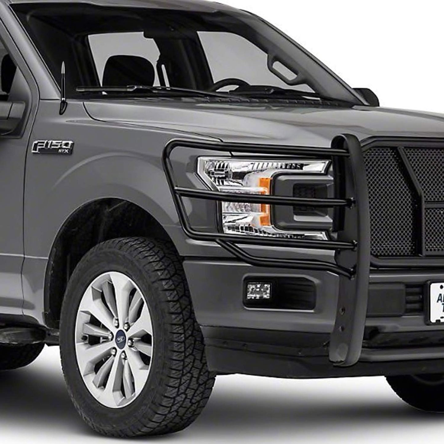 ONE250 Bullet Style Antenna, Compatible with Dodge RAM (RAM 1500, RAM 2500 or RAM 3500 1994-2024) & Ford F-Series (F-150 F-250 F-350 Super Duty Ford Raptor Ranger Trucks 1997-2024) (Silver)