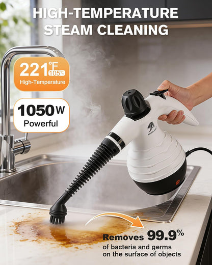 MLMLANT 300°F HandHeld Steam Cleaner,4.5 Bar Steamer For Home