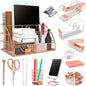 Grehge fice Desk Organizers, Rose Gold 13PCS Office Supplies and Accessories Desk organizer, Acrylic