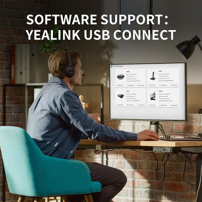 Yealink UH37 Professional USB Headset with Microphone for PC Laptop Noise Cancelling & Volume Control VoIP Skype Teams Online Conference(Mono)(USB-A)