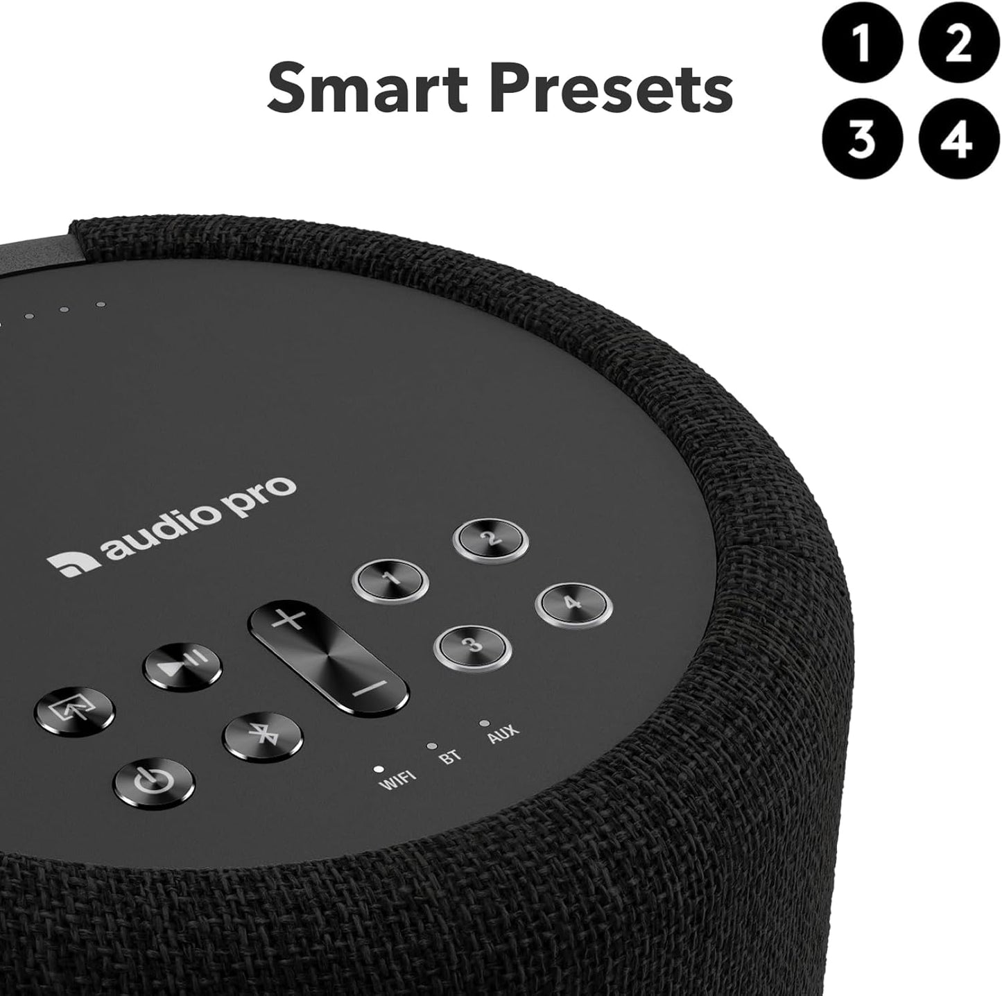 Audio Pro A10 MKII Wireless Multiroom Speaker, WiiM Edition | High Fidelity, Bluetooth, WiFi | Compatible with AirPlay 2, Google Cast, Siri, WiiM Home App, Stream Spotify, Tidal & More, Dark Gray