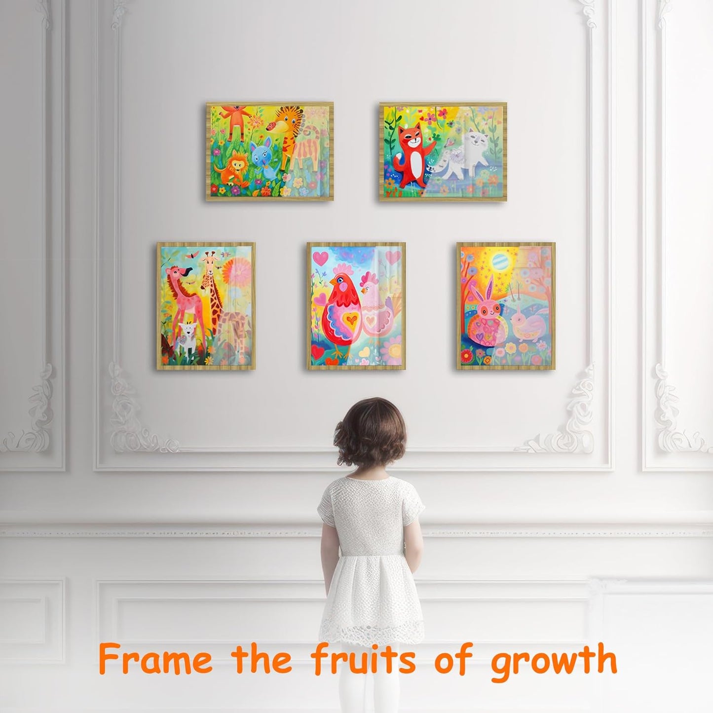 [2-Pack] Kids Artwork Frames Changeable, 8.5 x 11-IN Frames for Kids Artwork, Front Opening Picture Frames, Home Decor, Up to 150 Pcs of Child Art Frame, Craft Storage, Hanging Wall Décor