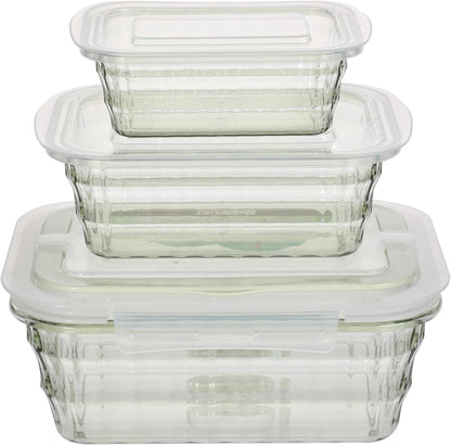 Taiuloo 3-Piece Salad Bowls with Lids & Handle, BPA Free Plastic Meal Prep Containers for Lunch, Kitchen Mixing & Serving Bowls for Salad, Snack, Fruit, Veggie, Blue