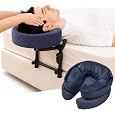 Massage Headrest for Bed, Massage Face Cradle for Bed, Adjustable 18" Height Bed Massage Head Holder, for Home Salon Spa Massage Table, Comfortable Face Down Pillow After Eye Surgery