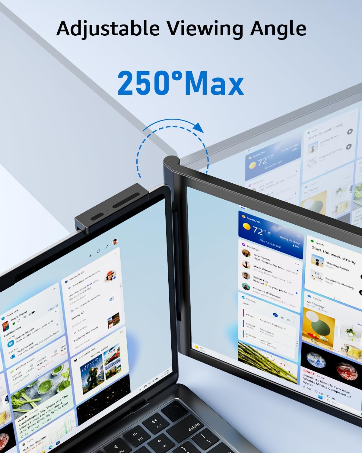 Yodoit Laptop Screen Extender, 1920×1200 14" FHD Travel Monitor with USB Type