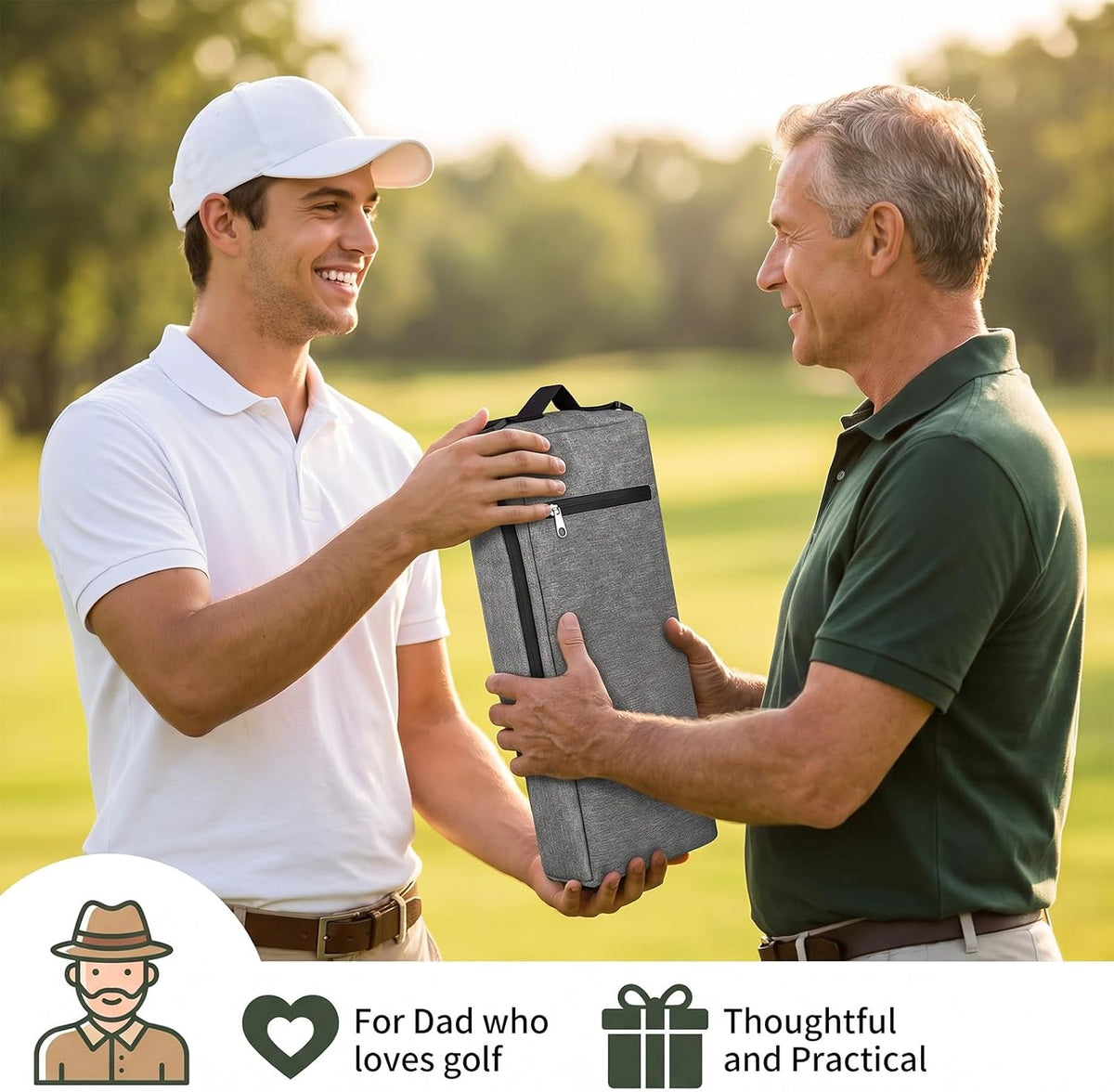 Golf Cooler Bag, Golf Gifts for Men, 6 Can Beer Sleeve
