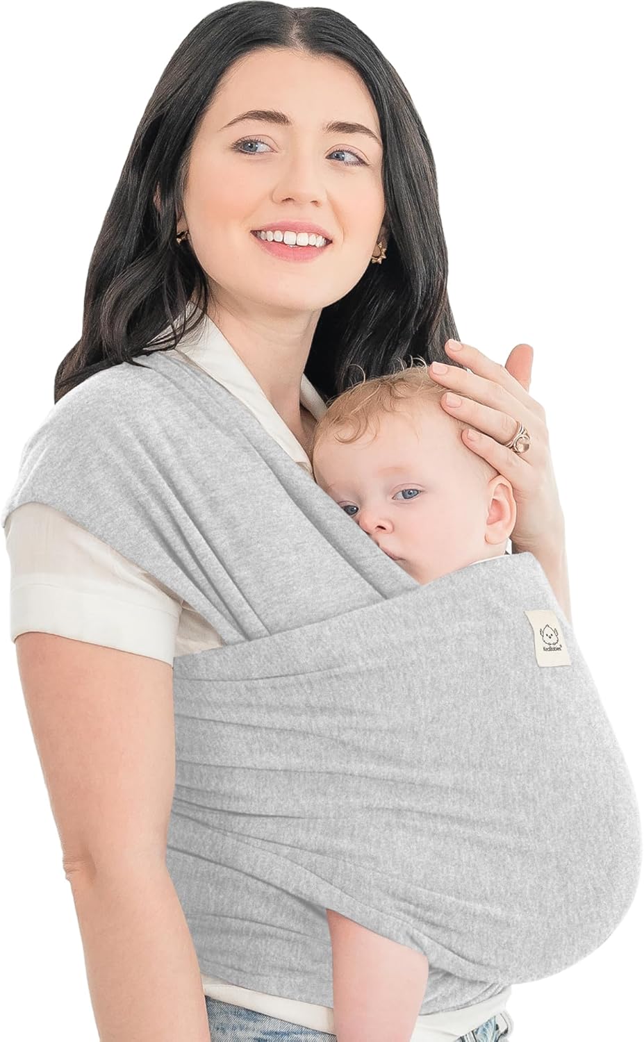KeaBabies Baby Wrap Carrier - All in 1 Original Baby Carrier Newborn To Toddler Sling, Easy to Wear, Hands Free Bonding, Lightweight, Breathable Infant Wraps (Trendy Black)