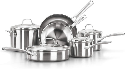 Calphalon Classic Stainless Steel Cookware Set, 10-Piece