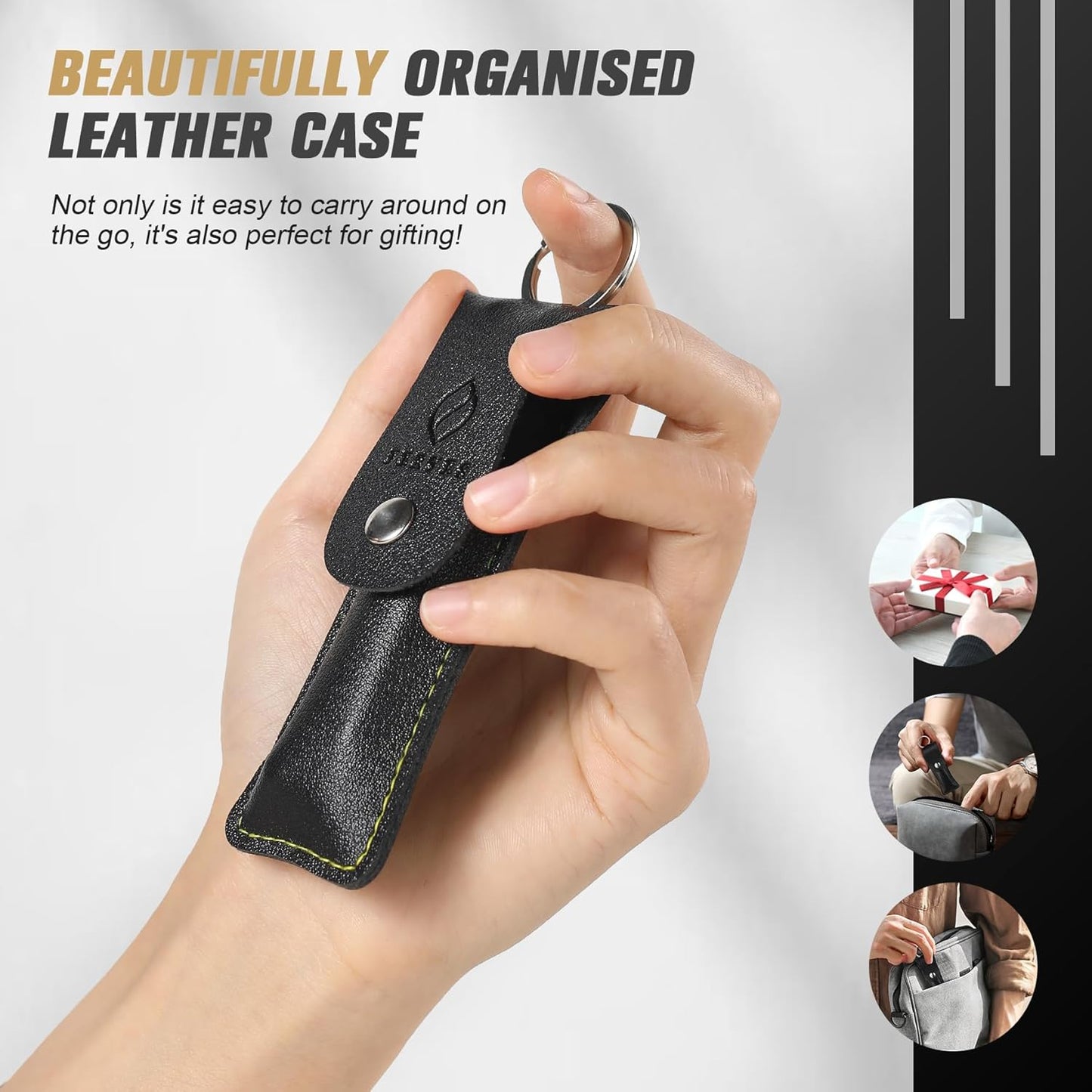 FERYES Angled Head Long Handled Toenail Clipper for Seniors - Large Wide Jaw Nail Clipper with Catcher for Thick Nails - Easier Trimming, Ergonomic Design (Black)