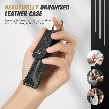 FERYES Angled Head Long Handled Toenail Clipper for Seniors - Large Wide Jaw Nail Clipper with Catcher for Thick Nails - Easier Trimming, Ergonomic Design (Black)