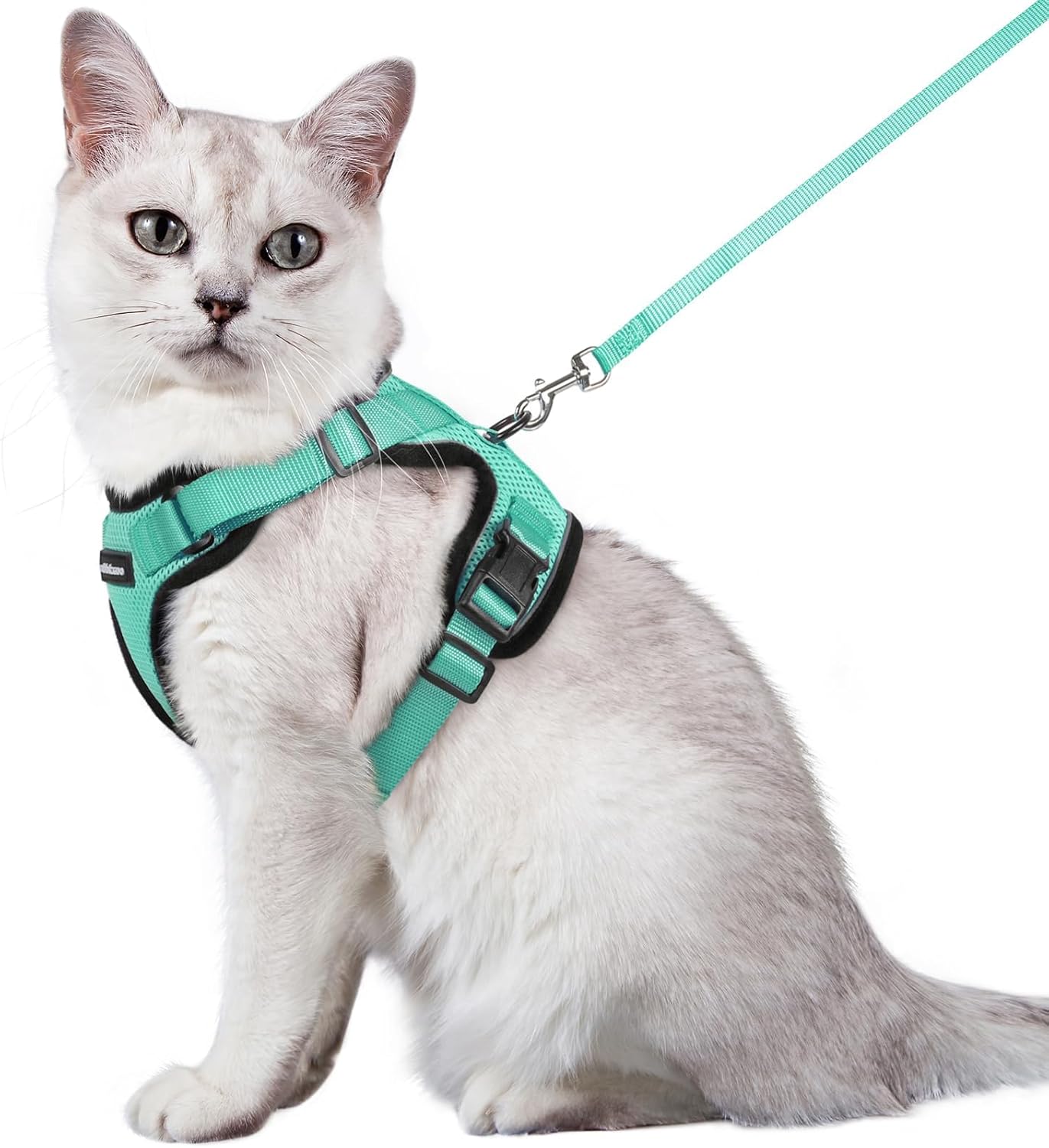 rabbitgoo Cat Harness and Leash for Walking, Escape Proof Soft Adjustable Vest Harnesses for Small Medium Cats, Easy Control Breathable Reflective Strips Jacket, XS, Black