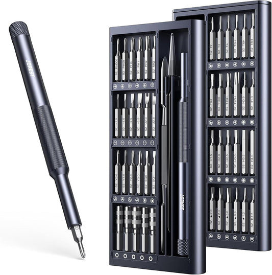 JOREST 50-in-1 Precision Screwdriver Set – Magnetic Repair Tool Kit with Security Torx, S2 Steel Bits, Aluminum Handle - PuriLite