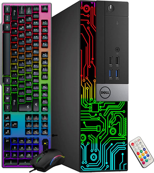 Dell OptiPlex Computer Desktop Intel Core i5-6500 Processor 3.20 GHz, 16GB RAM 512GB SSD, Windows 10 Pro Wi-Fi Gaming PC Keyboard & Mouse HDMI (Renewed), Black…