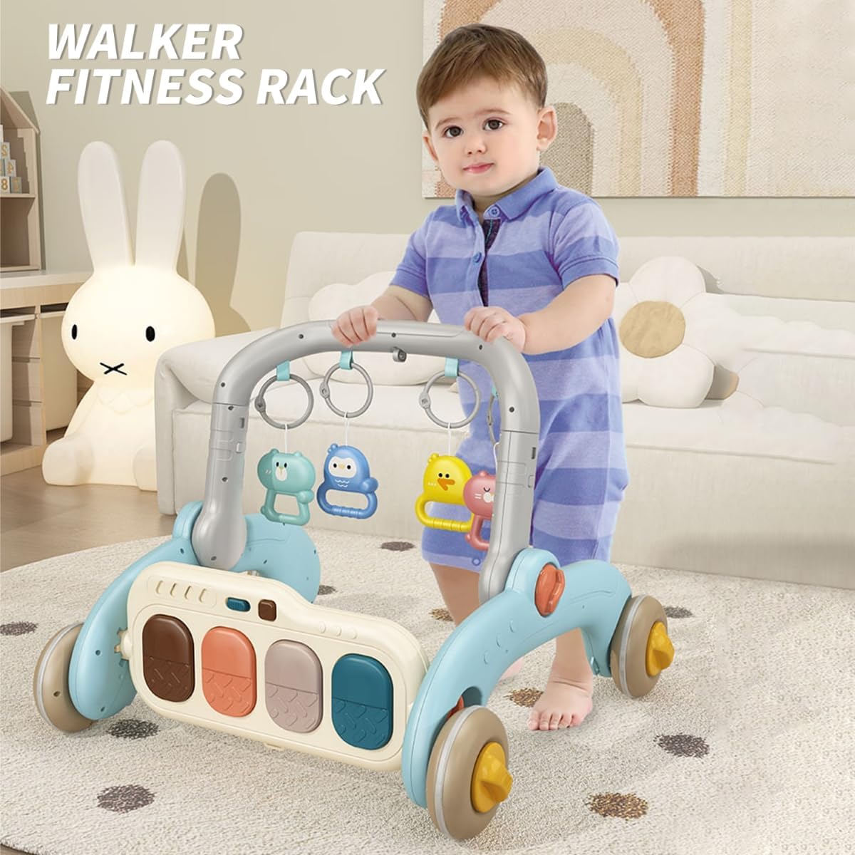Baby Gym Play Mat 2-in-1 Baby Play Gym Toddler Activity Center Baby Gym Play Mat 2-in-1 Baby Activity Center Tummy Time Toddler Play Mat with Piano for Newborn to Toddler