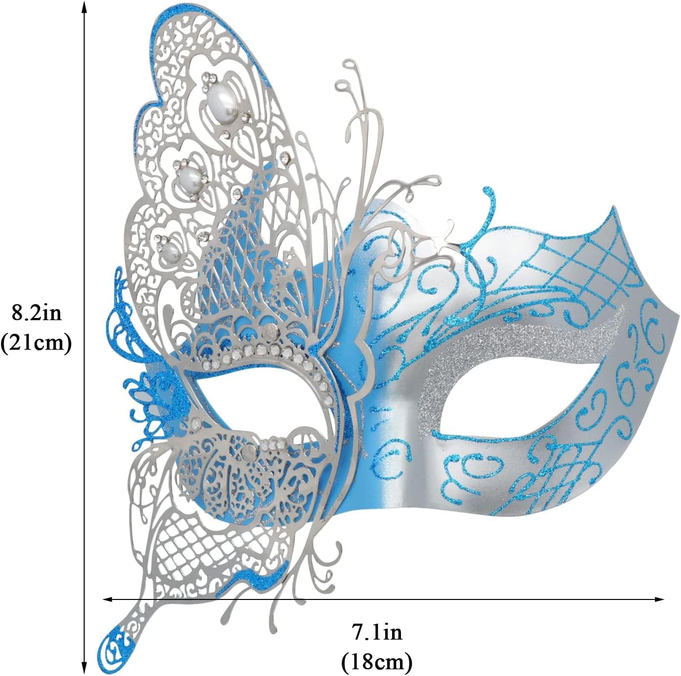 Mysterious Venetian Butterfly Lady Masquerade Halloween Party Mask