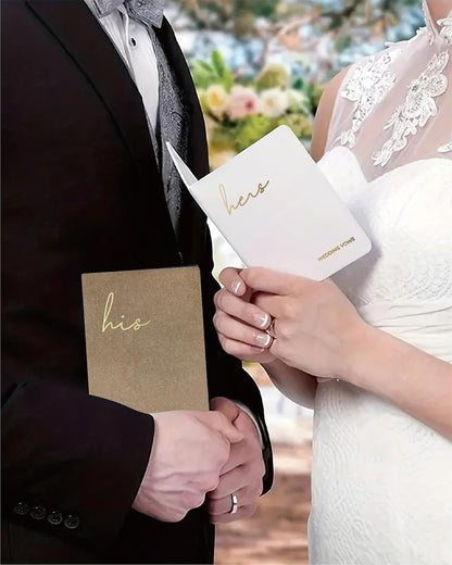 GroomBrideGifts Wedding Vow Book for His and Hers, Soft Touch, Perfectly Sized Bride and Groom Vow Books, Wedding Essentials, Wedding Registry Ideas, His and Hers Gifts